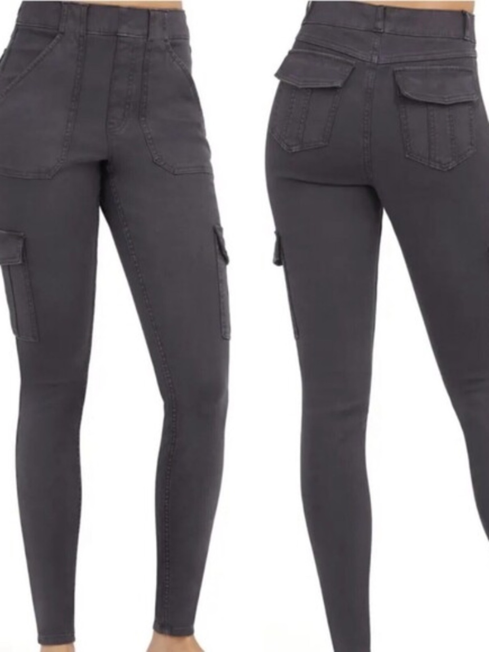 SPANX Cargo Pants - 1X / XL - Charcoal Grey - fits like L